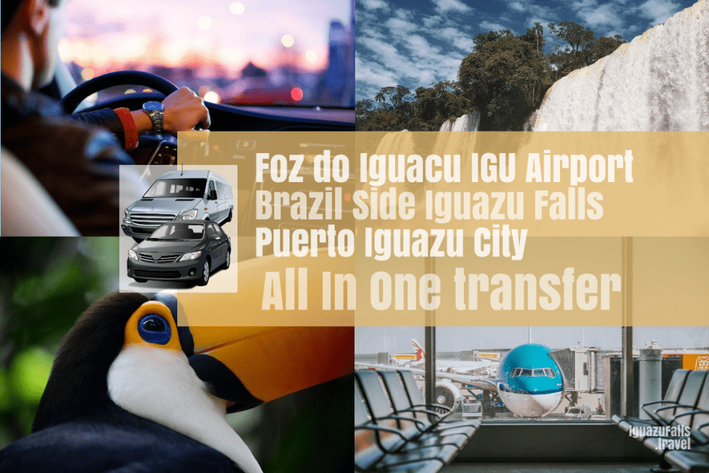 IGU airport to the Brazil side of the falls and then Puerto Iguazu Transfer