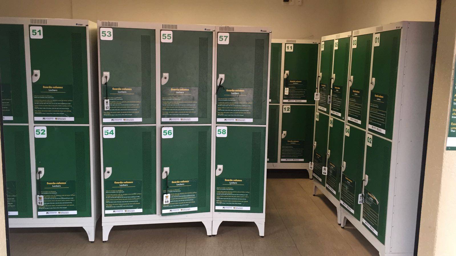 IguazuFalls.Travel Luggage Storage Room Lockers at the Iguazu Falls